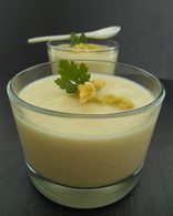 Verrines de crème d'asperges blanches