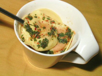 Recette de raviolis de légumes sauce pimentée au basilic