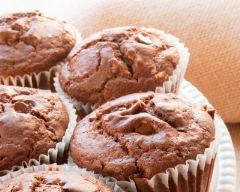 Recette muffins chocolat au coeur fondant