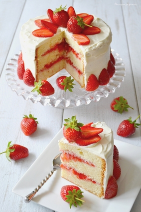 Recette de layer cake fraises & citron
