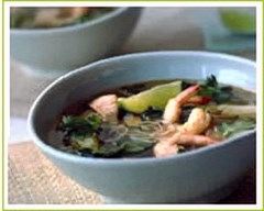 Recette soupe de nouilles aux crevettes