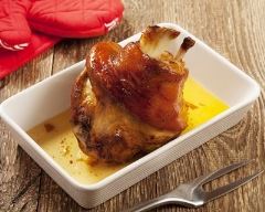 Recette jarret de porc rôti au miel