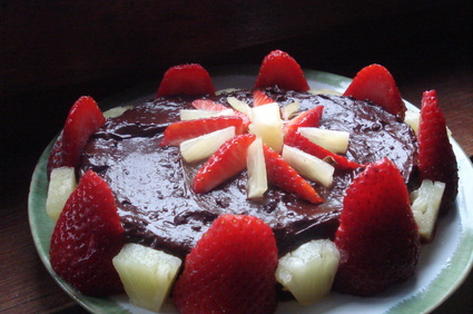 Recette de gâteau pascal au lait de brebis, fruits et chocolat