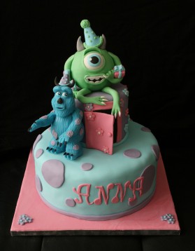 Gâteau d'anniversaire monstres et cie pour 10 personnes ...