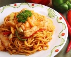 Spaghettis au poulet et aux crevettes | cuisine az