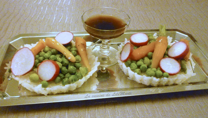 Recette de tartelette sushi aux légumes