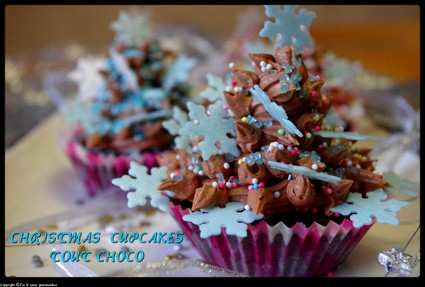 Recette de christmas cupcakes tout chocolat