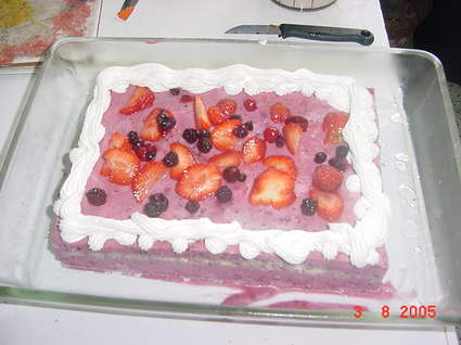 Recette de gâteau de mousse de fruits rouges