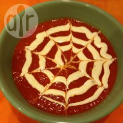 Recette soupe de tomate toile d'araignée pour halloween – toutes ...