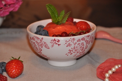 Recette de sorbet fraise (ig bas)