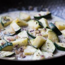 Courgettes à la crème de coco