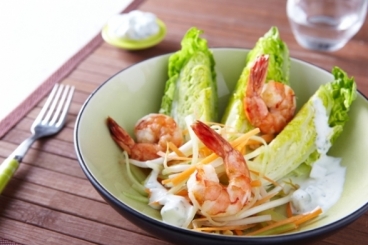 Recette de salade de crevettes au tzatziki facile et rapide