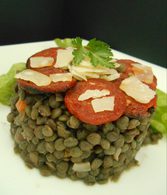 Recette de salade de lentilles au chorizo