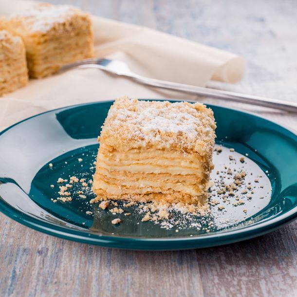 Recette napoleon cake revisité pour utiliser des croissants rassis ...