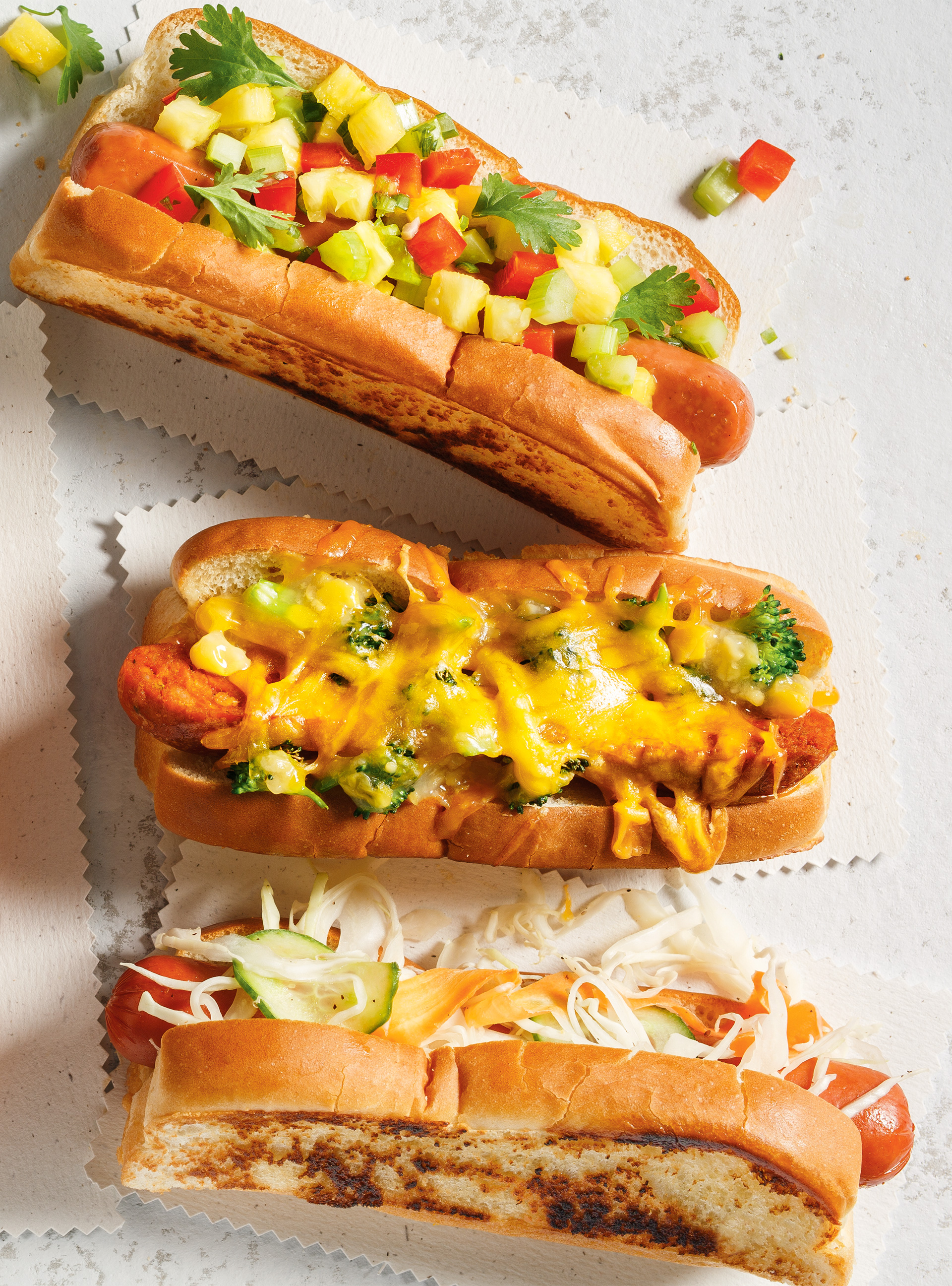 Hot-dogs au brocoli et au fromage | ricardo