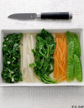 Ohitashi, légumes marinés dans une sauce légère pour 2 ...