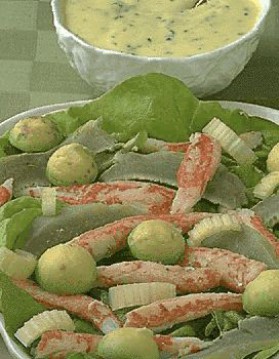 Salade de crabe au rhum pour 4 personnes