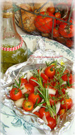 Recette de tomates marinées et ses aromates en papillote