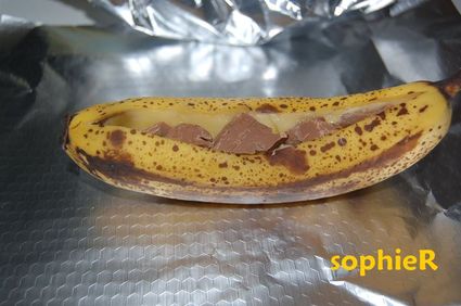 Recette de papillotes de banane au chocolat