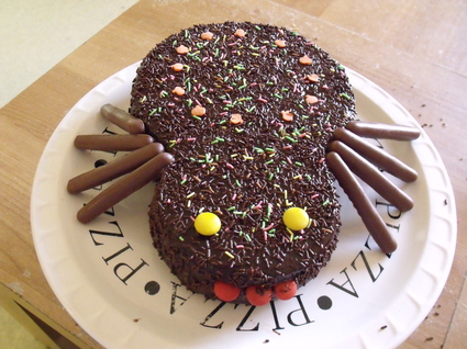 Recette de gâteau marbré d'halloween au glaçage chocolat