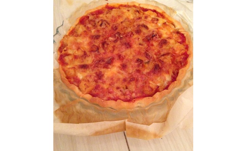 Recette pizza pommes-lardons pas chère et facile > cuisine étudiant