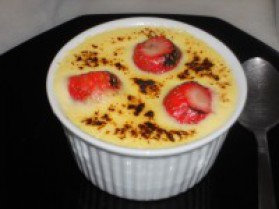 Crème catalane aux fraises pour 4 personnes