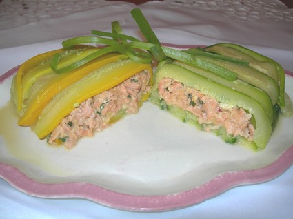 Recette de petits paquets de zucchinis au saumon