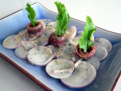 Recette de salade de navets nouveaux aux anchois