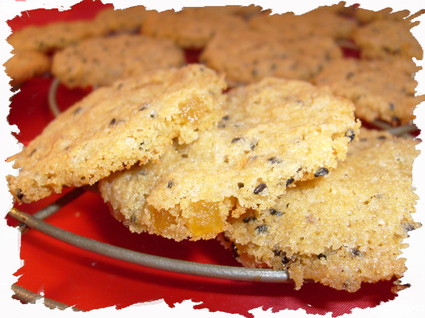 Recette de cookies au sésame noir et au gingembre confit