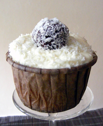 Cupcakes coco-pralin, truffes choco-coco