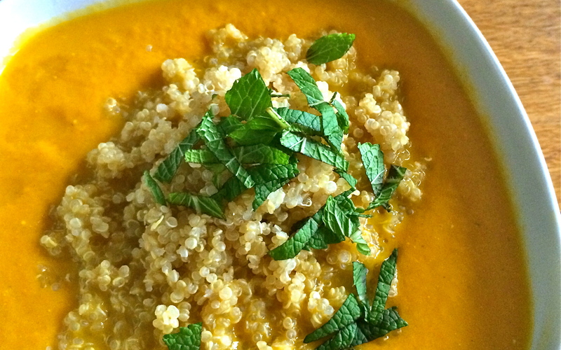 Recette soupe de carotte, féta et quinoa économique et simple ...