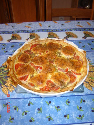 Recette de tarte tomate poivron mozzarella
