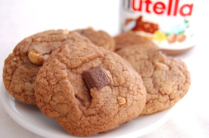 Recette de cookies nutella-noisettes