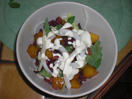 Recette de salade tiéde de lardons à la mangue
