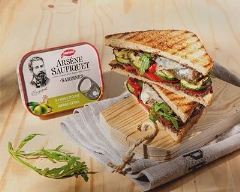 Recette club sandwich aux légumes grillés et sardines à l'huile d'olive