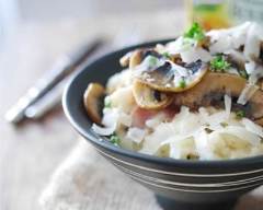 Recette risotto aux champignons et pancetta