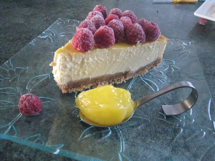 Cheesecake framboises-lemon curd