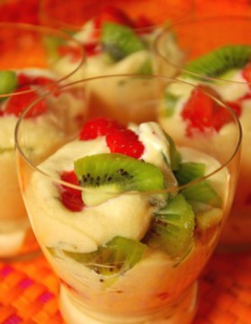 Tiramisu fraises-kiwis pour 6 personnes