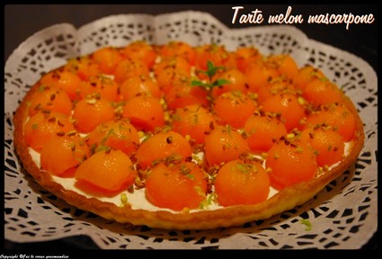 Recette de tarte melon-mascarpone