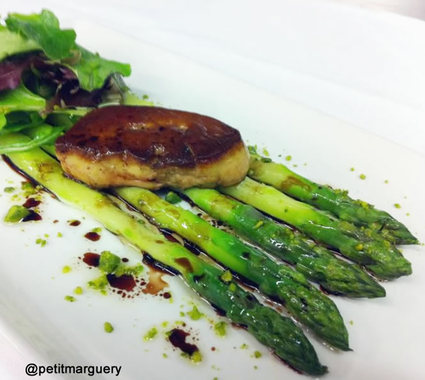 Recette asperges vertes et foie gras de canard poêlé