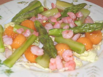 Recette de salade d'asperges et melon