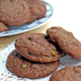 Biscuits chocolat et pistaches pour 10 personnes
