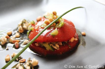 Recette de macaron tomate, basilic et fromage frais