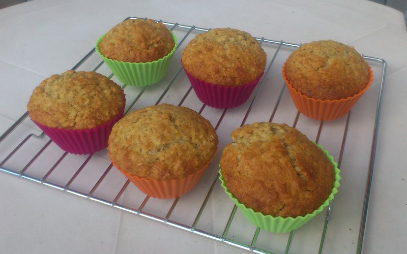 Recette muffins à la banane et aux flocons d'avoine pas chère et ...