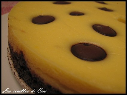 Cheesecake au lemon curd truffé de chocolat