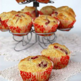 Muffins aux fraises et à la crème pour 12 personnes
