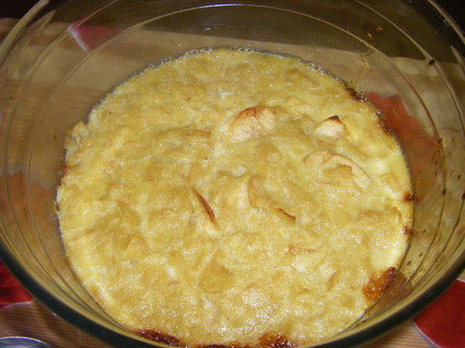 Pudding de pommes au caramel