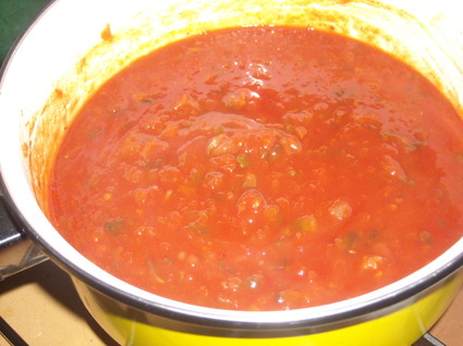 Recette de sauce tomate aux légumes