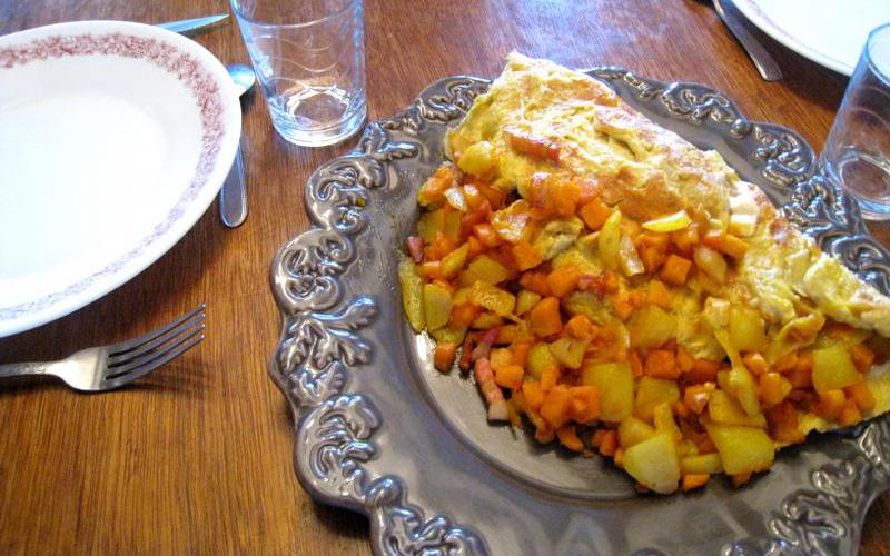 Recette omelette aux légumes pas chère et simple > cuisine étudiant