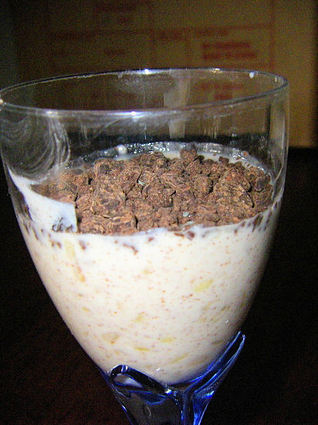 Recette de crousti-fondant de blé au yaourt et aux pépites